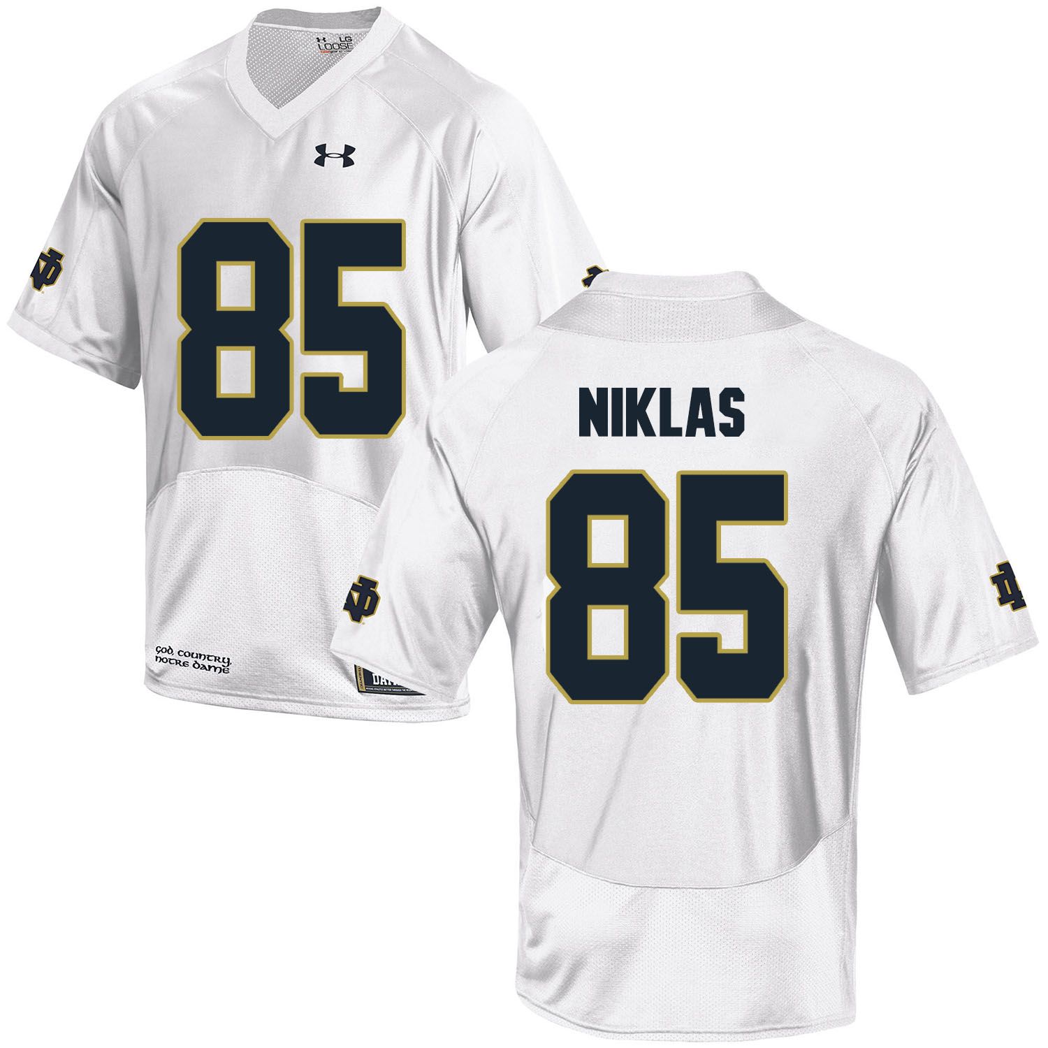 Men Norte Dame Fighting Irish 85 Niklas White Customized NCAA Jerseys